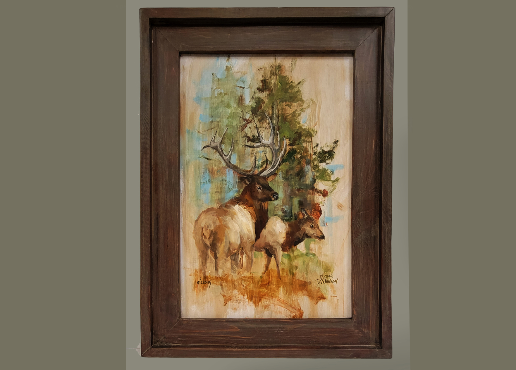 Elk Pair Impression
